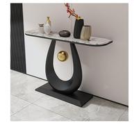 Sxlawesom Mesa de Entrada/Mesa Auxiliar para sofá Mesa Consola con Base geométrica Mesa Decorativa Moderna para salón o Pasillo(Black#B,80 * 30 * 80cm)