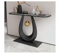Sxlawesom Mesa de Entrada/Mesa Auxiliar para sofá Mesa Consola con Base geométrica Mesa Decorativa Moderna para salón o Pasillo(Black#C,150 * 30 * 80cm)