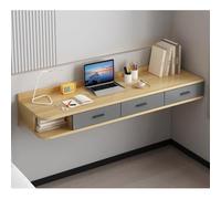 Sxlawesom Mesa de Escritorio de Pared, Tocador Flotante con cajón, Organizador de Pared para Ahorrar Espacio. Ideal como Escritorio para Oficina en casa.(Natural Gray,140x40x25cm)