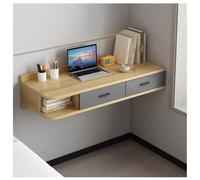 Sxlawesom Mesa de Escritorio de Pared, Tocador Flotante con cajón, Organizador de Pared para Ahorrar Espacio. Ideal como Escritorio para Oficina en casa.(Natural Gray,47.2'')