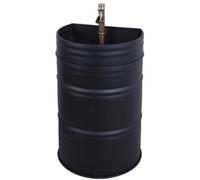 Sxlawesom Mueble de Lavabo Vertical de Estilo Industrial Mueble con Grifo y desagüe Soporte Independiente para Lavabo, Ideal para Garaje, Bar o Restaurante.(Black)