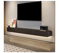 Sxlawesom Mueble Flotante para TV, Soporte de Pared para Centro de Entretenimiento con cajones, Estante para TV Que Ahorra Espacio para Dormitorio y Sala de Estar.(Black,120x20x18cm)