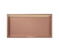 Sxlawesom Nicho de Ducha de Acero Inoxidable con iluminación. Nicho de Pared con Acabado Empotrado para baño, armarios, estanterías y Cocina.(Rose Gold,62x32x12.5cm)