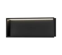 Sxlawesom Nicho de Ducha de Acero Inoxidable con iluminación. Nicho de Pared con Acabado Empotrado para baño, armarios, estanterías y Cocina.(Black,72x32x12.5cm)