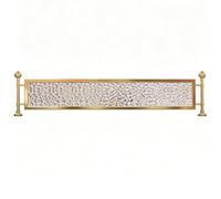 Sxlawesom Panel Divisor de privacidad para Escritorio, Mampara divisoria de sobremesa para oficinas y restaurantes, con Estructura metálica y Vidrio Templado(Gold,60x30cm)