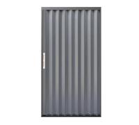 Sxlawesom Puerta corredera Plegable Tipo acordeón con Cerradura, Puerta divisoria Plegable de aleación de Aluminio para cocinas, Balcones y baños(Gray Left,1219x2032mm)