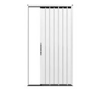 Sxlawesom Puerta Plegable con Cerradura Puertas correderas con Panel Plano de aleación de Aluminio Puerta divisoria Plegable para cocinas, Balcones y baños(White Left,1110x1110mm)