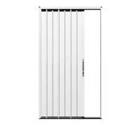 Sxlawesom Puerta Plegable con Cerradura Puertas correderas con Panel Plano de aleación de Aluminio Puerta divisoria Plegable para cocinas, Balcones y baños(White Right,610x1010mm)