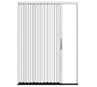 Sxlawesom Puerta Plegable de aleación de Aluminio Puerta divisoria con Cerradura Puerta corredera Invisible para cocinas, Balcones, baños y aseos(White Right,1210x2030mm)