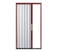 Sxlawesom Puerta Plegable de Aluminio Tipo acordeón para Armario con Cerradura. Impermeable e ignífuga. Aislamiento térmico. Puerta corredera para baño, Cocina u Oficina.(White Right,710x2030mm)