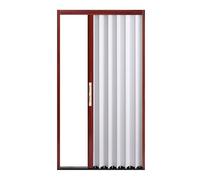 Sxlawesom Puerta Plegable de Aluminio Tipo acordeón para Armario con Cerradura. Impermeable e ignífuga. Aislamiento térmico. Puerta corredera para baño, Cocina u Oficina.(White Left,1160x2030mm)