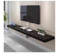 Sxlawesom Soporte Flotante para TV Estante de Almacenamiento para Montaje en Pared Mueble para Equipos Multimedia y Centro de Entretenimiento(Black,120x24x2.5cm)