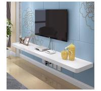 Sxlawesom Soporte Flotante para TV Estante de Almacenamiento para Montaje en Pared Mueble para Equipos Multimedia y Centro de Entretenimiento(Blanco,160x24x2.5cm)