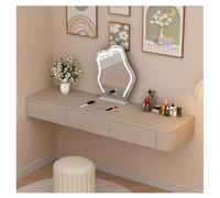 Sxlawesom Tocador Flotante con 1, 2 o 3 cajones, Mesa de tocador de Pared para Espacios pequeños Mesa de Maquillaje Multiusos(Light Brown Left,120x40x18cm)