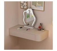 Sxlawesom Tocador Flotante con 1, 2 o 3 cajones, Mesa de tocador de Pared para Espacios pequeños Mesa de Maquillaje Multiusos(Light Brown Left,100x40x18cm)