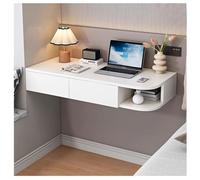 Sxlawesom Tocador Flotante con cajón, Mesa de Escritorio de Pared, Tocador de Esquina Blanco para peluquería en el Dormitorio(White Left,120x40x15.5cm)