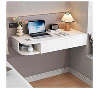 Sxlawesom Tocador Flotante con cajón, Mesa de Escritorio de Pared, Tocador de Esquina Blanco para peluquería en el Dormitorio(White Right,120x40x15.5cm)