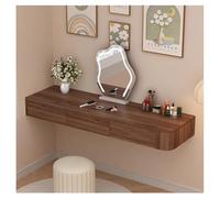 Sxlawesom Tocador Flotante para Pared, Escritorio de Pared con cajonera de Almacenamiento, Tocador de Madera para dormitorios(Brown Left,140x40x18cm)