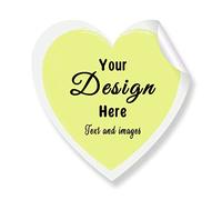 SXLONG Personalizar Pegatinas, 500 Hojas Etiquetas Adhesivas Personalizadas con Cualquier diseño, Imagen, Texto de Logo, Pegatinas Personalizadas para Invitacion Boda, Bautizo, Cumpleaños - Corazón