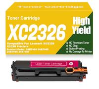 SXLXYOF 24B7498 24B7495 24B7496 24B7497 Cartuchos de tóner C2326 XC2326 Color Tóner Compatible para Lexmark XC2326 C2326 Impresoras sin Chip de Alto Rendimiento,C2326-Magenta
