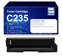 SXLXYOF Cartuchos de tóner C230 C235 para Xerox C230 C235 compatibles 006R04391 006R04392 006R04393 006R04394 Cartucho de tóner sin Chip Trabajo de tóner de Alto Rendimiento,Black-C230 C235