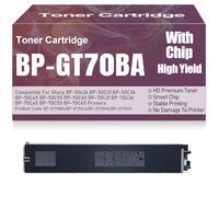 SXLXYOF Cartuchos de tóner compatibles Alto Rendimiento para Sharp BP-GT70BA BP-GT70CA BP-GT70MA BP-GT70YA: BP-50c26 BP-50C31 BP-50C36 BP-50C45 BP-50C55 BP-50C65 BP-70C31 BP-70C36,Black-BP GT70