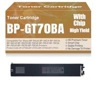 SXLXYOF Cartuchos de tóner compatibles BP-GT70 BP-GT70BA BP-GT70CA BP-GT70MA BP-GT70YA para Sharp BP-50c26 50C31 50C36 50C45 50C55 50C65 70C31 70C36 70C45 70C55 70C65,Black-BP GT70