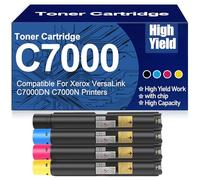 SXLXYOF Cartuchos de tóner compatibles C7000 para Xerox 106R03761 106R03764 106R03763 106R03762 Cartucho de tóner Repuesto para VersaLink C7000DN C7000N Impresoras,4Pack-C7000