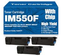 SXLXYOF Cartuchos de tóner compatibles con Chip IM550F / 418477 de Alto Rendimiento y Alta Capacidad para Ricoh IM550F IM600F IM600SRF P800 P801 Impresoras,418477-3PC