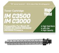 SXLXYOF Cartuchos de tóner de Color de Alta Capacidad IM C3000 y C3500 compatibles con IMC3000 e IMC3500 Alta Capacidad para Ricoh IM C3500, IM C3000, IMC3000 e IMC3500 con Chip,Black-IMC3000 Toner