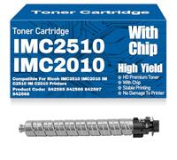 SXLXYOF Cartuchos de tóner IM C2510 C2010 IMC2510 IMC2010 Compatibles Cartucho de tóner 842565 842566 842567 842568 Alto Rendimiento para Ricoh IMC2510 IMC2010 IM C2510 IM C2010,Black-IM C2510 C2010