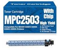 SXLXYOF Cartuchos de tóner MP C2003 C2004 C2503 y C2504. Compatibles con MPC2503: Negro Amarillo Magenta y Cian. para Ricoh C2003 C2004 C2503 y C2504. Impresoras de Alto Rendimiento,Cyan-MPC2503