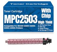 SXLXYOF Cartuchos de tóner MP C2003 C2004 C2503 y C2504. Compatibles con MPC2503: Negro Amarillo Magenta y Cian. para Ricoh C2003 C2004 C2503 y C2504. Impresoras de Alto Rendimiento,Magenta-MPC2503