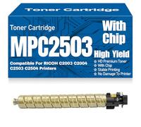 SXLXYOF Cartuchos de tóner MP C2003 C2004 C2503 y C2504. Compatibles con MPC2503: Negro Amarillo Magenta y Cian. para Ricoh C2003 C2004 C2503 y C2504. Impresoras de Alto Rendimiento,Yellow-MPC2503
