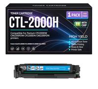 SXLXYOF Cartuchos de tóner para CP2200DW y CP2200DN Compatibles CTL-2000HK | CTL-2000HM CTL-2000HC CTL-2000HY para Pantum CP2200DW CM2200FDW CP2200DN CM2200FDN Impresoras con chip,Cyan-CTL2000H