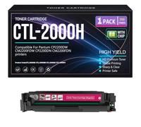 SXLXYOF Cartuchos de tóner para CP2200DW y CP2200DN Compatibles CTL-2000HK | CTL-2000HM CTL-2000HC CTL-2000HY para Pantum CP2200DW CM2200FDW CP2200DN CM2200FDN Impresoras con chip,Magenta-CTL2000H