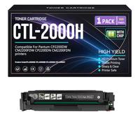 SXLXYOF Cartuchos de tóner para CP2200DW y CP2200DN Compatibles CTL-2000HK | CTL-2000HM CTL-2000HC CTL-2000HY para Pantum CP2200DW CM2200FDW CP2200DN CM2200FDN Impresoras con chip,Black-CTL2000H