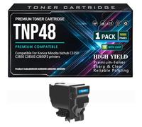SXLXYOF Cartuchos de tóner TNP48 A5X0150 A5X0450 A5X0350 A5X0250 | Para Konica Minolta bizhub C3350 C3850 C3850S C3850FS Impresoras Con chip Alto rendimiento,Cyan-TNP48