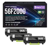 SXLXYOF Cartuchos tóner MS321dn MS421dn MS421dw MS521dn Compatible 56F2000 | Para Lexmark MS621dn MS622 MX521ade MX622ade MX321adw MX321adn MX421ade chip 6000 páginas,56F2000-3PC