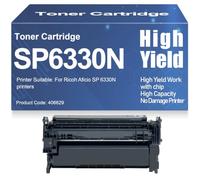 SXLXYOF Compatible con SP 6330N Cartuchos de tóner 406629 SP6330N Tóner Negro Alto Rendimiento para Ricoh Aficio SP6330N Impresoras con Chip 20 000 páginas,406629-1PC