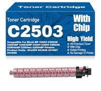 SXLXYOF Compatible para Ricoh MP C2003 C2003G C2003SP C2003ZSP C2004 C2503 C2503G C2504ASP C2504ex C2504SP Cartuchos de tóner C2503 841925 841926 841927 841928,Magenta-C2503
