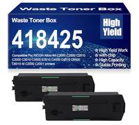 SXLXYOF para Ricoh 418425 D0BQ6400 Caja de tóner Residual Compatible para Ricoh Aficio IM C2000 C2500 C2510 C3000 C3010 C3500 C3510 C4500 C4510 C6000 C6010 M C2000 C2001 Impresoras,D0BQ6400-2PC