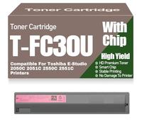 SXLXYOF para Toshiba 2050C 2051C 2550C 2551C Cartuchos de tóner T-FC30UC T-FC30UM T-FC30UY T-FC30UK Tóner Compatible de Alta Capacidad para Toshiba E-Studio 2050C 2051C 2550C 2551C,Magenta-T FC30U