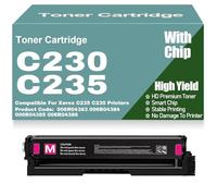 SXLXYOF para Xerox Cartuchos de tóner C230 y C235 con Chip 006R04383, 006R04384, 006R04385 y 006R04386 para Xerox C235 y C230 Impresoras de Alto Rendimiento (1500 páginas),Magenta-C230