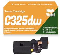 SXLXYOF para Xerox Cartuchos de tóner compatibles C325 Negro Cian Magenta y Amarillo CT203486 CT203487 CT203488 CT203489 de Alta Capacidad para Xerox C325 C325dw C325df C325dw,C325dw-Yellow