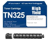 SXLXYOF TN325 Negro Cartuchos de tóner Compatible para Konica Minolta Bizhub 308 368 308E 368E Impresoras con Chip Alto Rendimiento,TN325-1PC