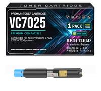 SXLXYOF VC7025 106R03737 106R03738 106R03739 106R03740 Cartuchos de tóner | con chip Para Xerox VersaLink C7020 C7025 C7030 Impresoras Trabajo de alto rendimiento,Cyan-VC7025