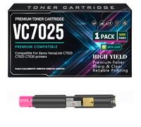 SXLXYOF VC7025 106R03737 106R03738 106R03739 106R03740 Cartuchos de tóner | con chip Para Xerox VersaLink C7020 C7025 C7030 Impresoras Trabajo de alto rendimiento,Magenta-VC7025