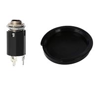 Sxmrmnx 1 cubierta de agujero de sonido para guitarra acústica EQ de 38 pulgadas/39 pulgadas y 1 conector de extremo de guitarra negro para cualquier de ecualización de guitarra