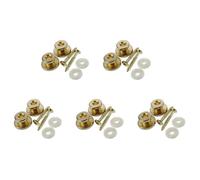 Sxmrmnx 10 botones de correa dorados con tornillo de montaje para mandolina de guitarra